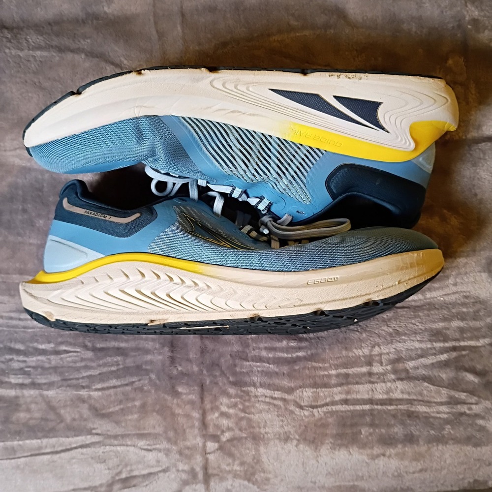 Altra Paradigm 7 Mens 9.5 Wide Blue Yellow‎ Running Shoes AL0A85M7440 Stability